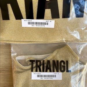 BRAND NEW Triangl Swim Suit - Gold